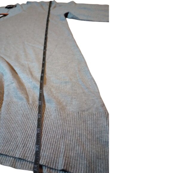 DKNY Long Sleeve V-Neck Sweater Womens XXL NWT Heather Grey Pullover - Picture 9 of 10